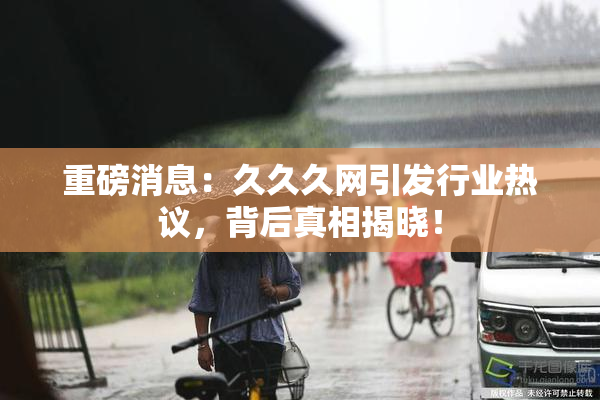 重磅消息：久久久网引发行业热议，背后真相揭晓！