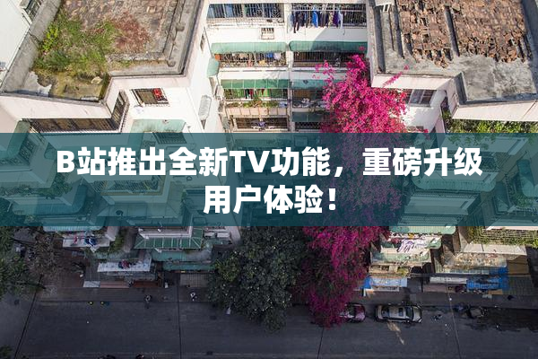 B站推出全新TV功能，重磅升级用户体验！