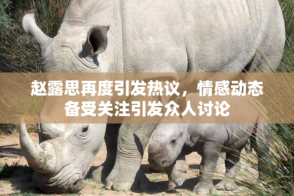赵露思再度引发热议，情感动态备受关注引发众人讨论