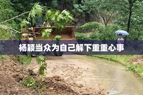 杨颖当众为自己解下重重心事