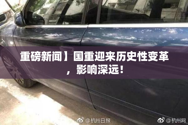重磅新闻】国重迎来历史性变革，影响深远！
