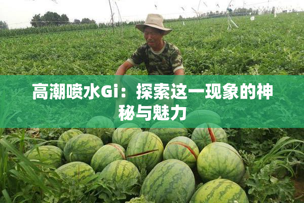 高潮喷水Gi：探索这一现象的神秘与魅力
