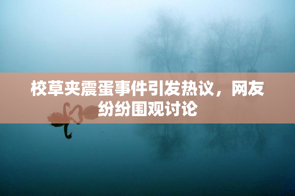 校草夹震蛋事件引发热议，网友纷纷围观讨论
