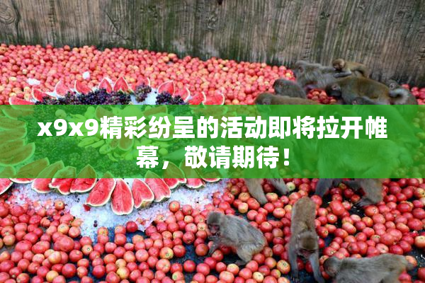 x9x9精彩纷呈的活动即将拉开帷幕，敬请期待！