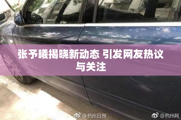 张予曦揭晓新动态 引发网友热议与关注