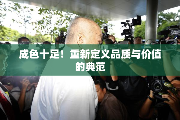 成色十足！重新定义品质与价值的典范