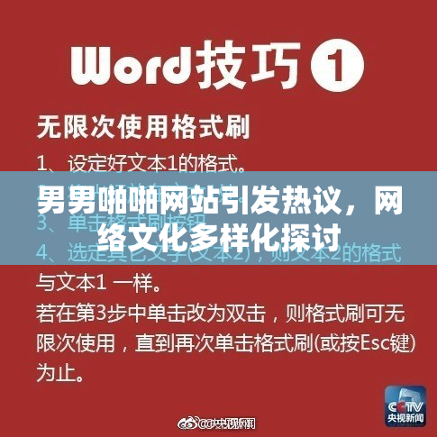 男男啪啪网站引发热议，网络文化多样化探讨