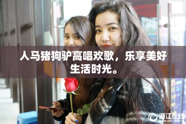 人马猪狗驴高唱欢歌，乐享美好生活时光。