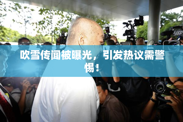 吹雪传闻被曝光，引发热议需警惕！