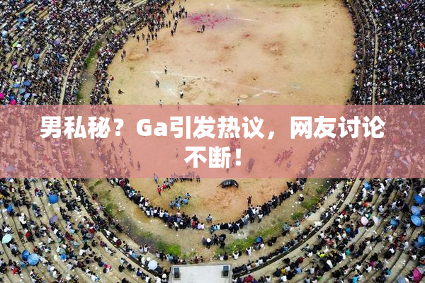 男私秘？Ga引发热议，网友讨论不断！