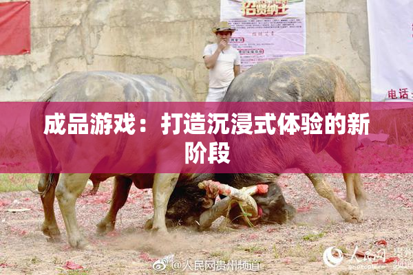 成品游戏：打造沉浸式体验的新阶段