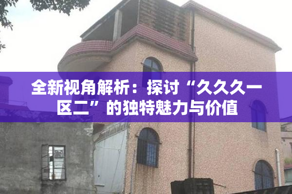 全新视角解析：探讨“久久久一区二”的独特魅力与价值