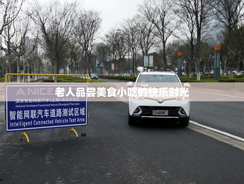 老人品尝美食小吃的快乐时光