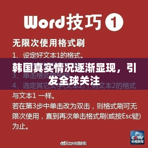韩国真实情况逐渐显现，引发全球关注