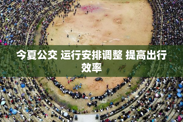 今夏公交 运行安排调整 提高出行效率