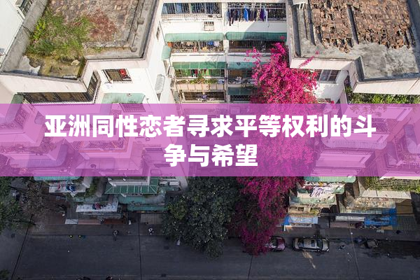 亚洲同性恋者寻求平等权利的斗争与希望