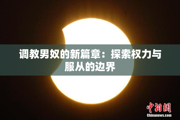 调教男奴的新篇章：探索权力与服从的边界