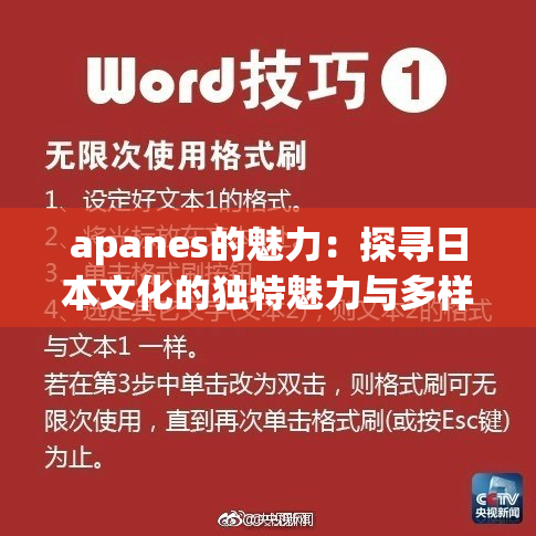 apanes的魅力：探寻日本文化的独特魅力与多样性