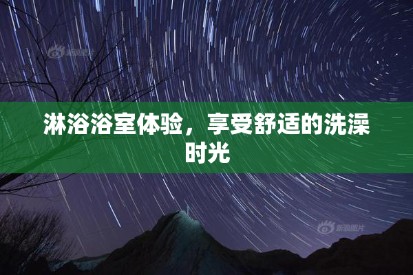 淋浴浴室体验，享受舒适的洗澡时光