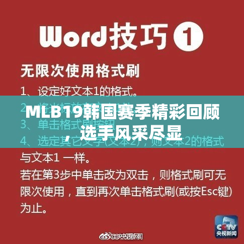 MLB19韩国赛季精彩回顾，选手风采尽显