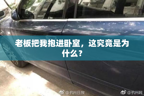 老板把我抱进卧室，这究竟是为什么？