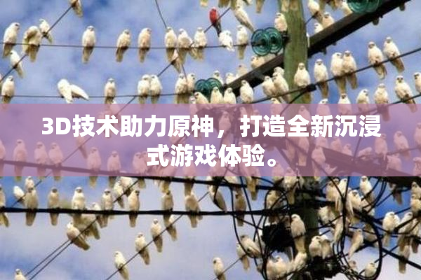 3D技术助力原神，打造全新沉浸式游戏体验。