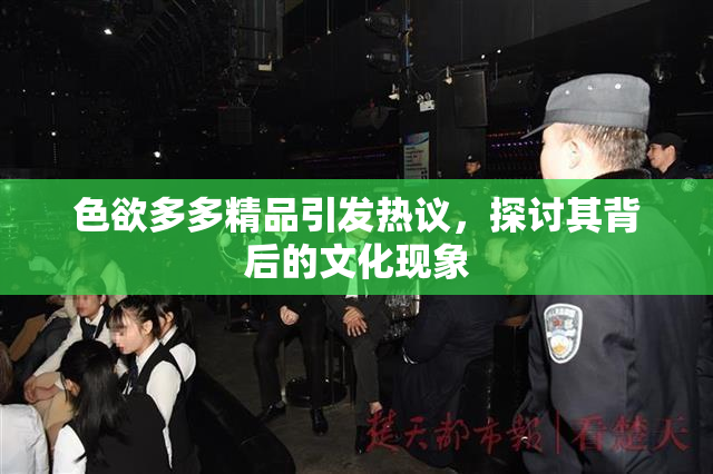 色欲多多精品引发热议，探讨其背后的文化现象