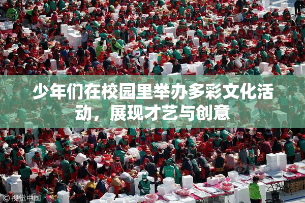 少年们在校园里举办多彩文化活动，展现才艺与创意