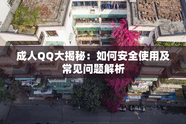 成人QQ大揭秘：如何安全使用及常见问题解析