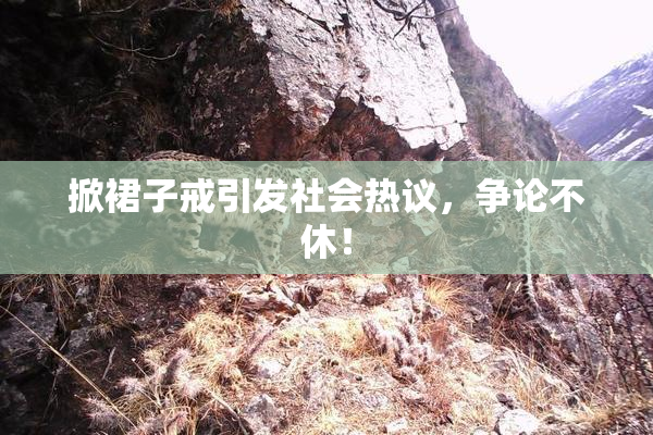 掀裙子戒引发社会热议，争论不休！