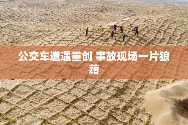 公交车遭遇重创 事故现场一片狼藉