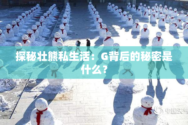 探秘壮熊私生活：G背后的秘密是什么？