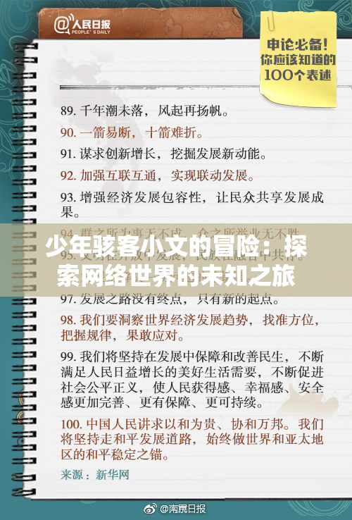 少年骇客小文的冒险：探索网络世界的未知之旅