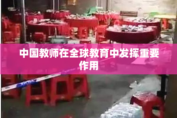 中国教师在全球教育中发挥重要作用