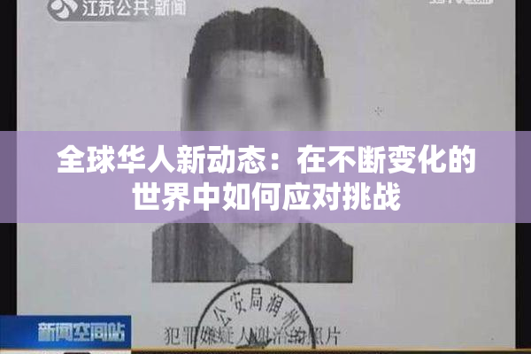 全球华人新动态：在不断变化的世界中如何应对挑战