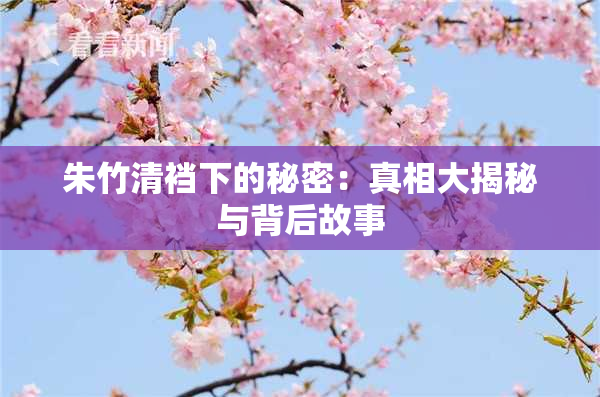 朱竹清裆下的秘密：真相大揭秘与背后故事