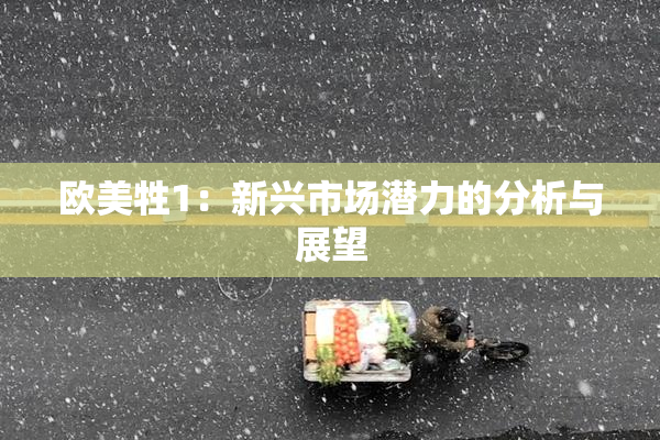 欧美牲1：新兴市场潜力的分析与展望