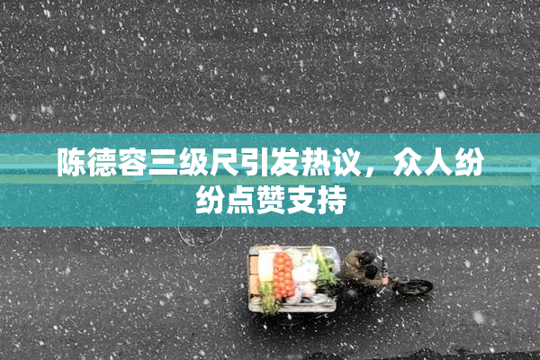 陈德容三级尺引发热议，众人纷纷点赞支持