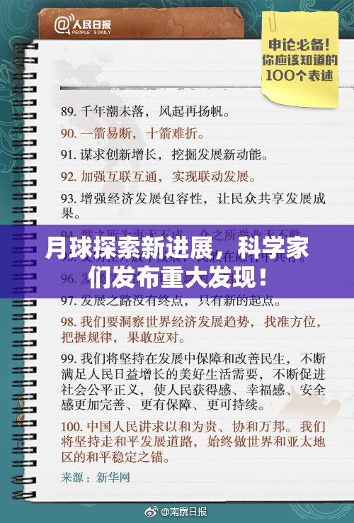 月球探索新进展，科学家们发布重大发现！