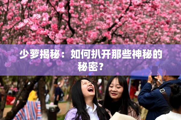 少萝揭秘：如何扒开那些神秘的秘密？