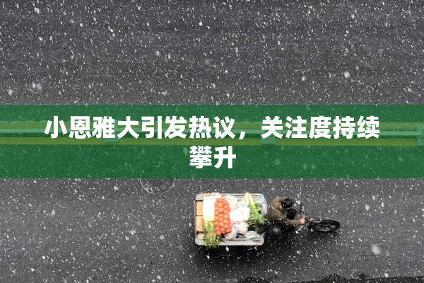 小恩雅大引发热议，关注度持续攀升