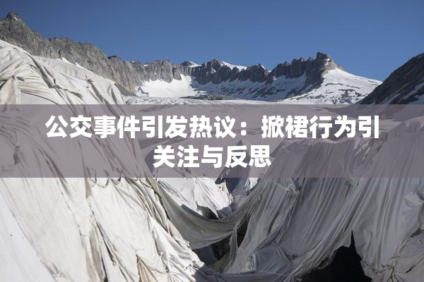公交事件引发热议：掀裙行为引关注与反思