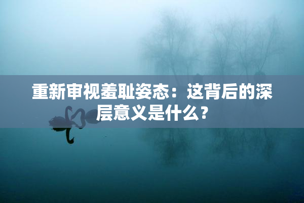 重新审视羞耻姿态：这背后的深层意义是什么？