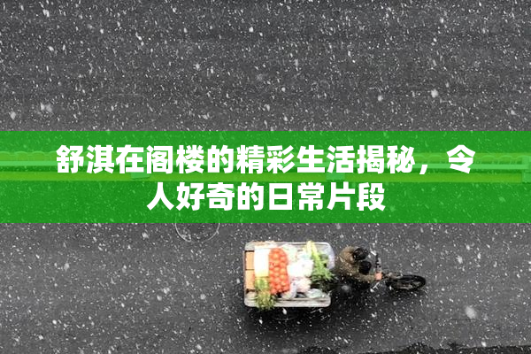 舒淇在阁楼的精彩生活揭秘，令人好奇的日常片段