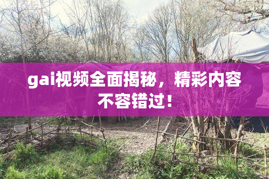 gai视频全面揭秘，精彩内容不容错过！
