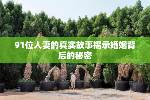 91位人妻的真实故事揭示婚姻背后的秘密