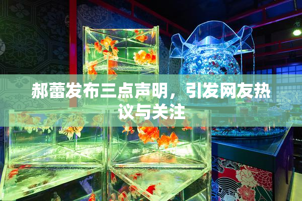 郝蕾发布三点声明，引发网友热议与关注