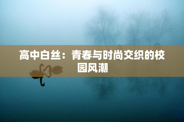 高中白丝：青春与时尚交织的校园风潮