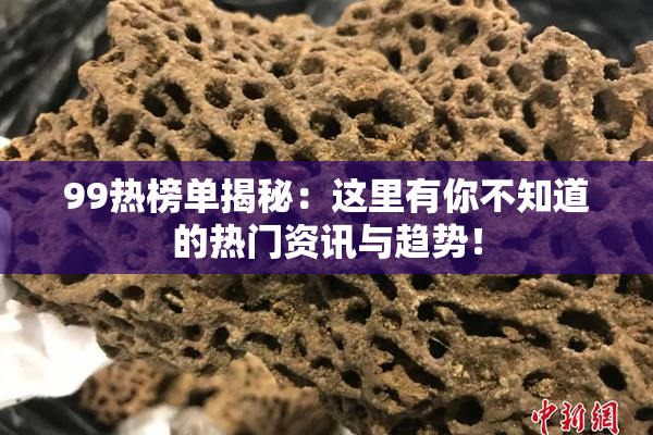 99热榜单揭秘：这里有你不知道的热门资讯与趋势！