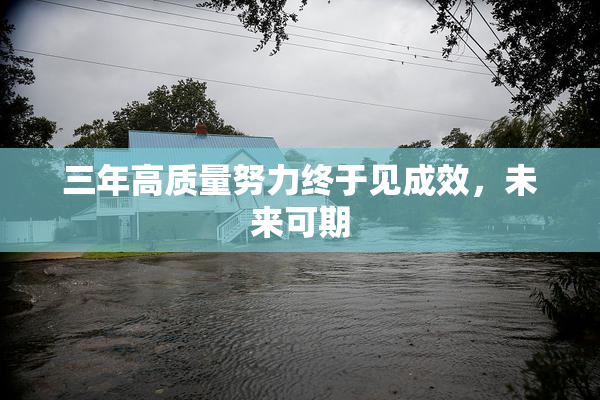 三年高质量努力终于见成效，未来可期